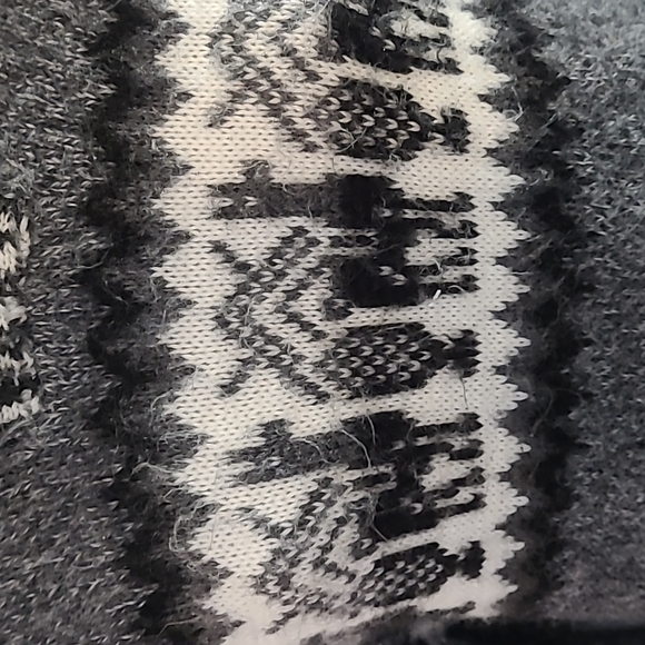 Grey Lace Up Hooded Sweater Knit Small Llama Alpaca S - Picture 3 of 6